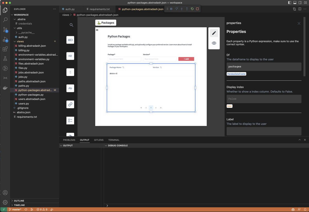 bruno_vcosta's tweet photo. Building our new web console using @abstra_cloud 
#python #dogfooding #vscode https://t.co/LUNija6pMh