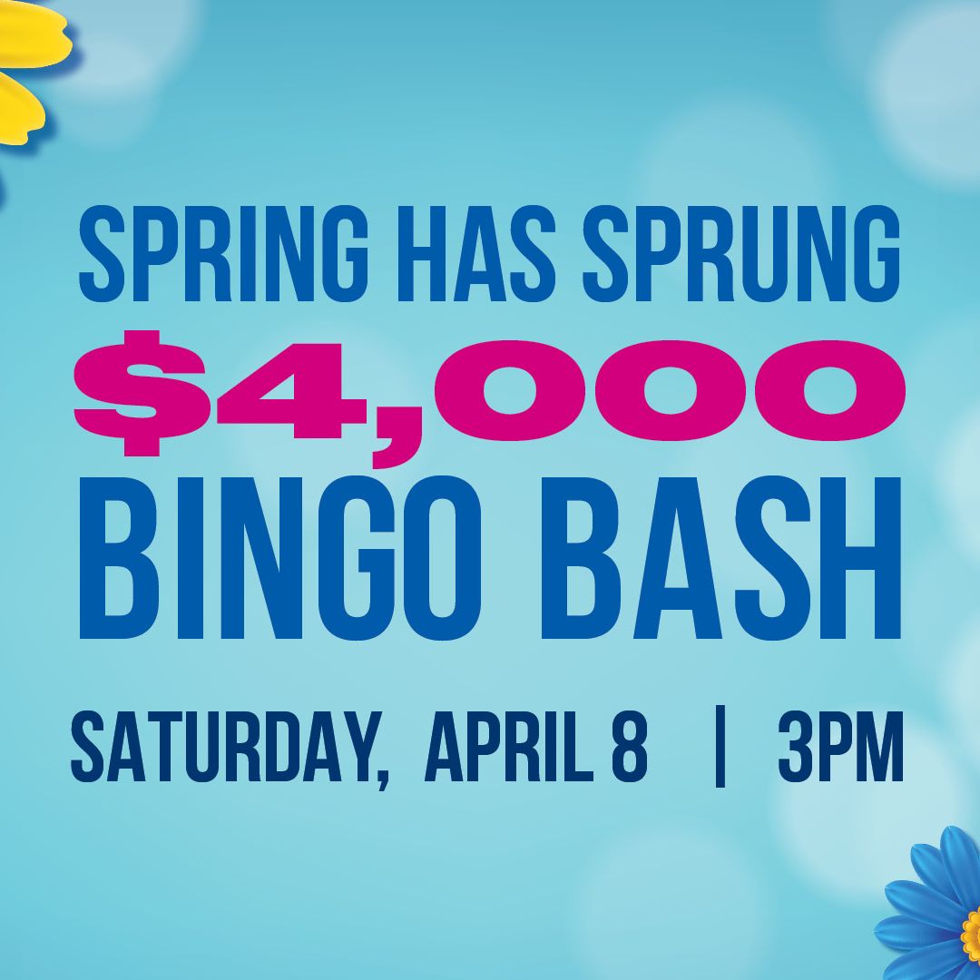 Mark your calendars for another Tropicana Bingo Bash! 
Grab your pals and head over for some Spring Fun! 

Must be 21 or older to gamble. Know When To Stop Before You Start.® Gambling Problem? Call 1-800-522-4700.