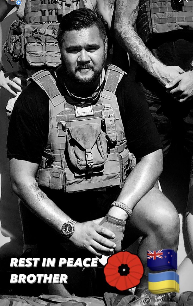 Gideon_ExecSec's tweet image. Rest in peace brother. Your memory will be a blessing. 

Former NZDF soldier, father &amp;amp; great supporter of veteran mental health Kane Te Tai killed in action in Ukraine. 

#Ukraine #aotearoa #newzealand #nzdf #warrior #nz #veteran #hero #rip #soldier
