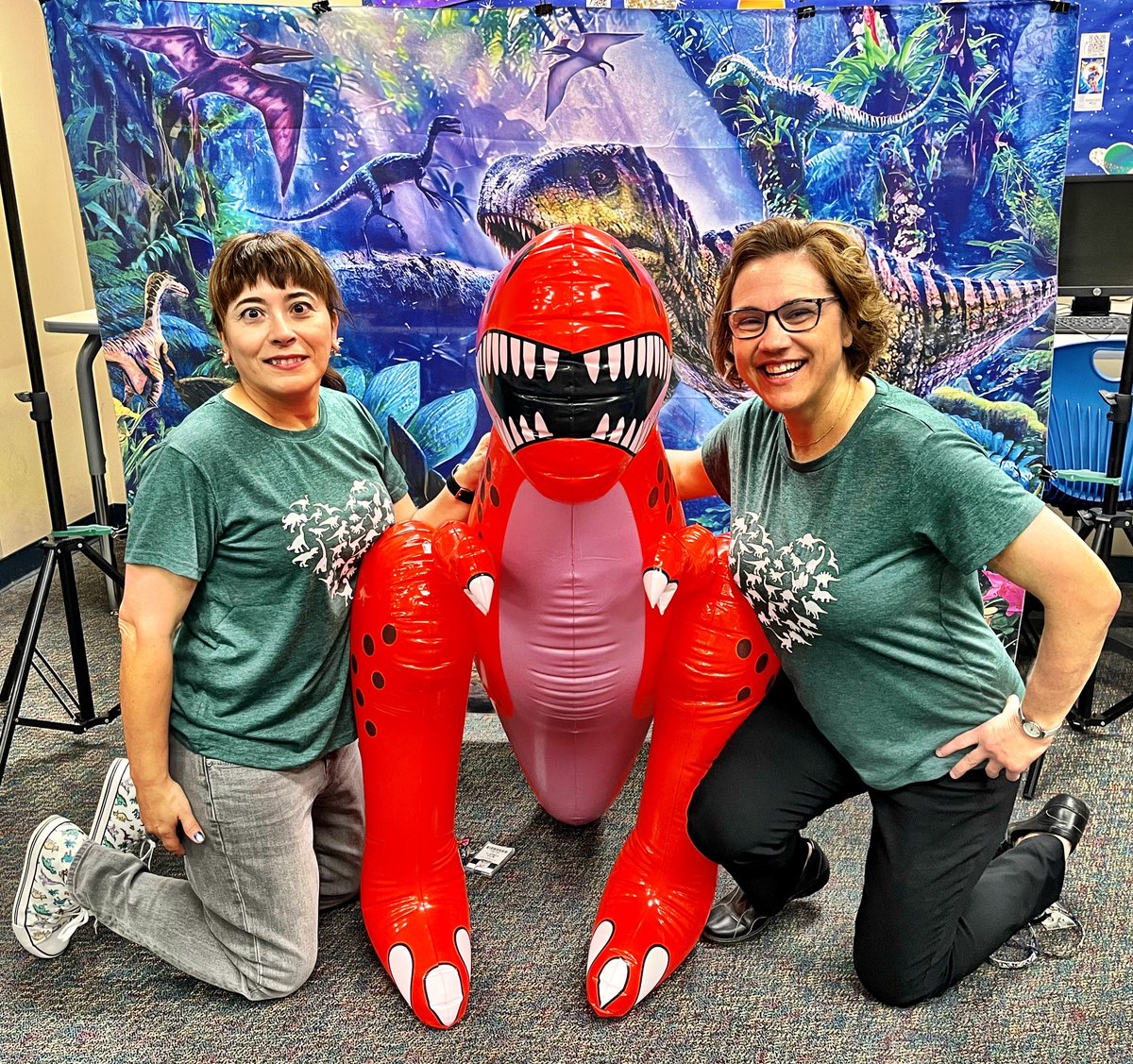 RivetingReads's tweet photo. Dino Week in the library has started. #dinosinthelibrary #schoollibraries https://t.co/9ZXATUk56K