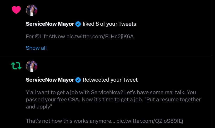 My wife says stop encouraging me <a href="/NowMayor/">ServiceNow Mayor</a>