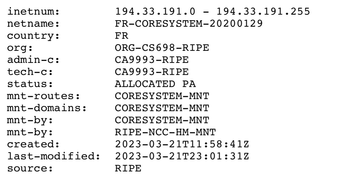 CoresystemFR's tweet image. Just announcing our new /24 🎉