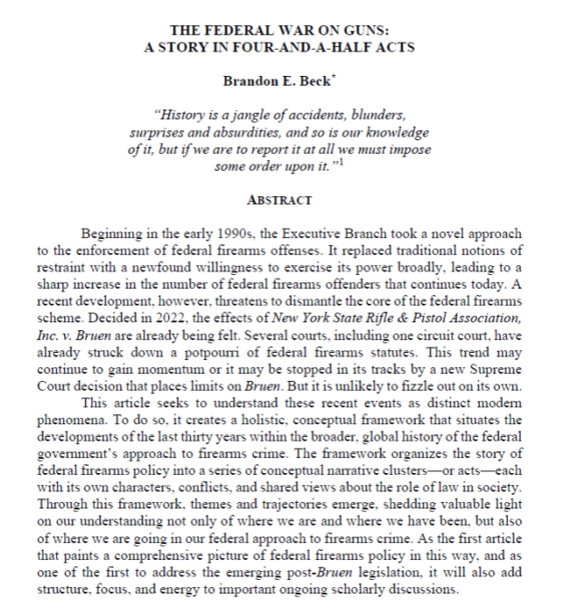 Brandon Beck (@brandonbecklaw) on Twitter photo I'm so excited to share that my newest article will appear in Volume 26 of the University of Pennsylvania Journal of Constitutional Law <a href="/PennJCL/">Penn Journal of Constitutional Law</a>!
SSRN: papers.ssrn.com/sol3/papers.cf… I'm so excited to share that my newest article will appear in Volume 26 of the University of Pennsylvania Journal of Constitutional Law <a href="/PennJCL/">Penn Journal of Constitutional Law</a>!
SSRN: papers.ssrn.com/sol3/papers.cf…