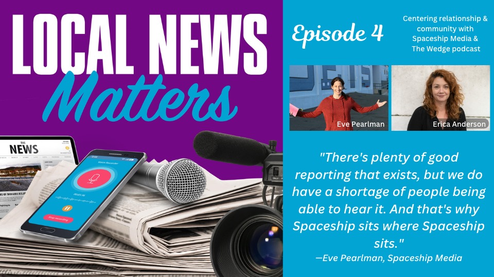 Local News Matters Podcast (@lnmpod) on Twitter photo How do you have conversations around contentious issues? How do you present facts in a way that people can hear them? Are facts even the point?
Hear <a href="/spaceship_media/">Spaceship Media</a>'s <a href="/wingsofapig/">Erica Anderson</a> and @evepearlman discuss dialogue journalism & their podcast The Wedge.
localnewsmatterspodcast.com/centering-rela… How do you have conversations around contentious issues? How do you present facts in a way that people can hear them? Are facts even the point?
Hear <a href="/spaceship_media/">Spaceship Media</a>'s <a href="/wingsofapig/">Erica Anderson</a> and @evepearlman discuss dialogue journalism & their podcast The Wedge.
localnewsmatterspodcast.com/centering-rela…