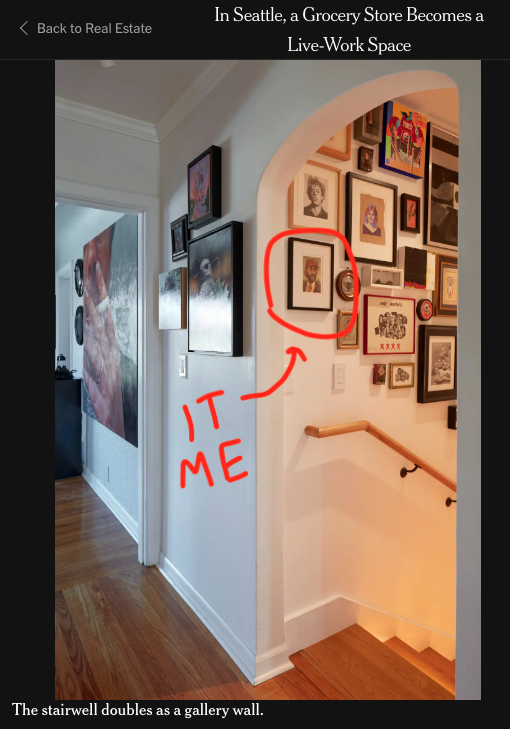 ZackRock's tweet photo. Janet and Demi have also been big supporters of my work, and it's VERY fun to see one of my pieces on their wall right under an original Chuck Close. https://t.co/cKWplMDLkJ