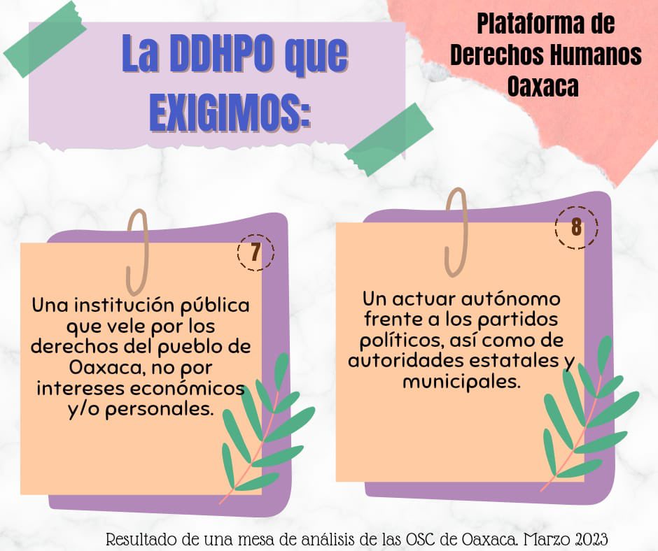 CodigoDH's tweet photo. Exigimos una Defensoría autónoma que vele por los derechos del pueblo de #Oaxaca y no de intereses económicos o personales. @CongresoOaxaca_ #PorUnaDefensoríaDigna 

@CEPIADET @FloryCantoac @LunaDelSurAcOax @laminuta @_SER_ac @salomonj https://t.co/4FLGoiz1LZ