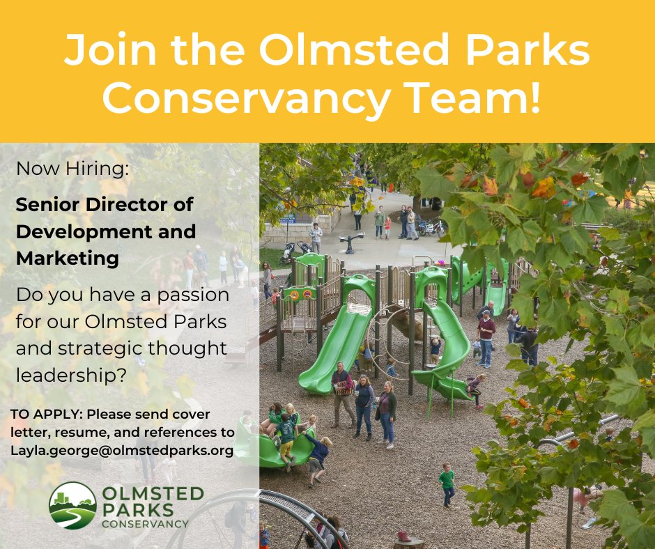 Join the Olmsted Parks Conservancy Team! Job listing: olmstedparks.org/news/join-our-… #louisvillejobs #nonprofitjobs #olmstedparks502