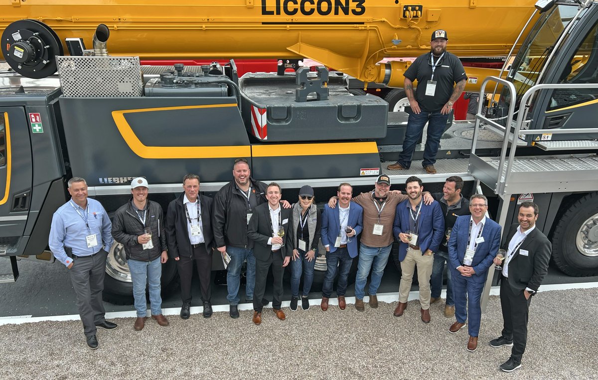While at ConExpo 2023 last week, the Sims team met with the Liebherr team to add fresh new ideas to the fleet in the LTM mobile crane: All-terrain class including LTM 1060-3.1, LTM 1090-4.2, LTM 1150-5.2 and to look at the pre-production LTM 1100-5.3. #SimsCrane #Liebherr