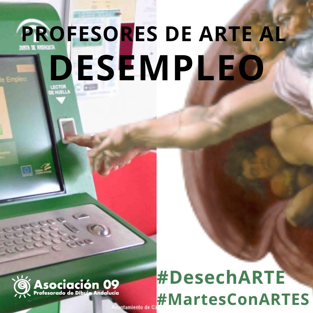 Asociacion Dibujo 09 (@asociacion09) on Twitter photo Los docentes de dibujo en Andalucía merecen una educación de calidad y estabilidad laboral. La eliminación de plazas y reducción horaria son medidas que no pueden ser ignoradas. <a href="/EducaAnd/">Consejería Desarrollo Educativo y FP</a> quiere #desechARTE #MartesConARTES #EPVA
@Juanma_Moreno <a href="/almudenaronda/">Almudena García</a> <a href="/Patricia_Pozo_/">Patricia del Pozo</a> Los docentes de dibujo en Andalucía merecen una educación de calidad y estabilidad laboral. La eliminación de plazas y reducción horaria son medidas que no pueden ser ignoradas. <a href="/EducaAnd/">Consejería Desarrollo Educativo y FP</a> quiere #desechARTE #MartesConARTES #EPVA
@Juanma_Moreno <a href="/almudenaronda/">Almudena García</a> <a href="/Patricia_Pozo_/">Patricia del Pozo</a>