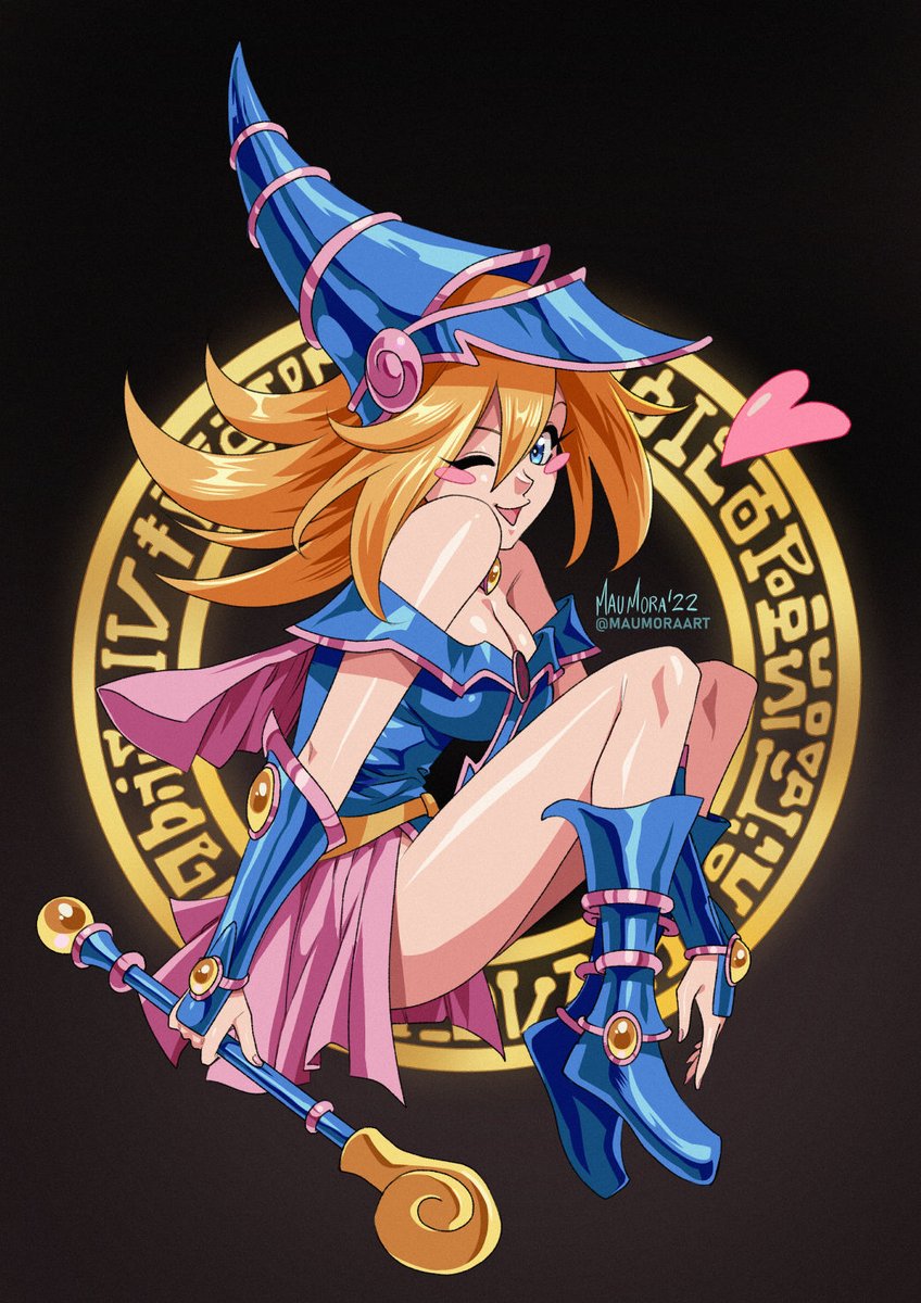 maum0raart's tweet photo. I did this Dark Magician Girl a few months ago as a tribute to Kazuki Takahashi 💔#yugioh https://t.co/8htORxWknd