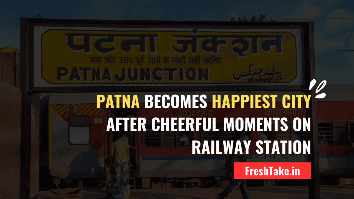 FreshTake_in's tweet photo. Patna Becomes the Happiest City After Cheerful Moments on Railway Station

Read more https://t.co/h4Qv8pChhG

#patna #Bihar #Indianews #LatestNews #Biharnews #PatnaJunction #Bhojpuri #Nitish #laluyadav #satire #FreshTake #Sarcasm #UN #UNHappinessIndex #Earthquake #DelhiEarthquake https://t.co/EeXxWT0bTA