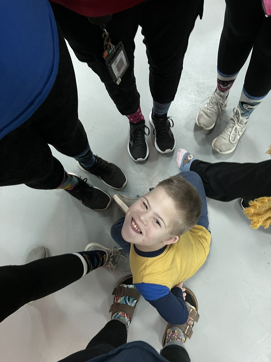 PMS celebrated World Down Syndrome Day with our amazing friends 💙💛 Crazy socks and blue/yellow everywhere 💙💛#allmeansall #WorldDownSyndromeDay2023