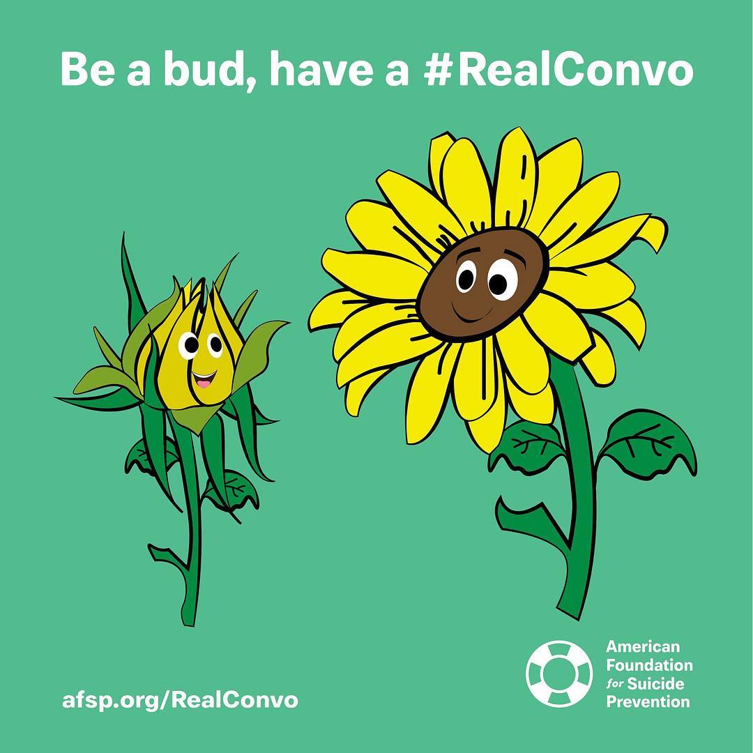 Today's #NationalFlowerDay, but you can be a bud and have a #RealConvo about #mentalhealth any day 🌻 ❤️
