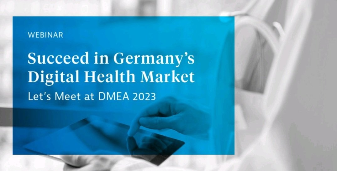 GTAI Health (@gtai_health) on Twitter photo Join our free #webinar and learn about Germany's #digitalhealth
market. Get to know #DMEA and the #bvitg:
register.gotowebinar.com/register/43262…
<a href="/bvitg/">Bundesverband Gesundheits-IT</a> <a href="/MesseBerlin/">Messe Berlin</a> <a href="/_DMEA/">DMEA - Connecting Digital Health</a> Join our free #webinar and learn about Germany's #digitalhealth
market. Get to know #DMEA and the #bvitg:
register.gotowebinar.com/register/43262…
<a href="/bvitg/">Bundesverband Gesundheits-IT</a> <a href="/MesseBerlin/">Messe Berlin</a> <a href="/_DMEA/">DMEA - Connecting Digital Health</a>
