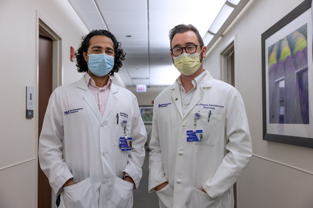 NorthwesternMed's tweet photo. Meet Ayush Batra, MD, and Stephen VanHaerents, MD, two Northwestern Medicine neurologists who were on the cross-country team together and hung out with the same group of friends in high school. After finishing medical school, residency and fellowships, the two wound up on the same team once again, this time for one of the leading #neurology programs in the country, right here at Northwestern Memorial Hospital in Chicago.

Here’s to many more years of success and #friendship!