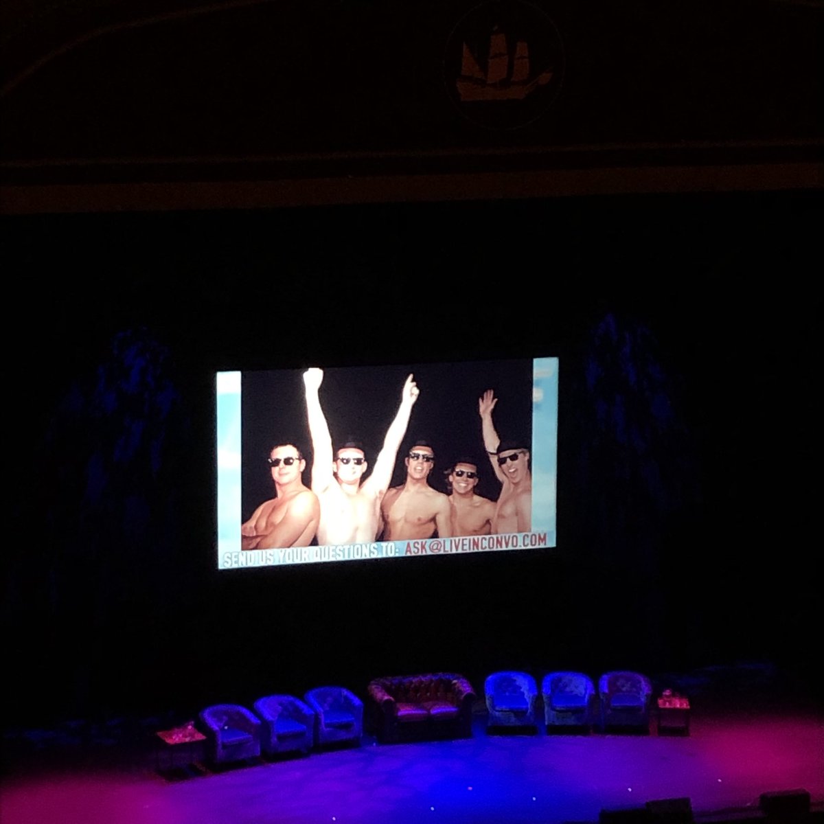 JuneGloom20's tweet photo. It took an hour to get out of the car park & a day to recover, but I can finally say thank you @LiveInConvo for a great night in Southampton! The cast were wonderful. I hope Jackie feels better soon. 💙 #NeighboursCelebrationTour #NeighboursTour #Neighbours https://t.co/gMVINxjj0D