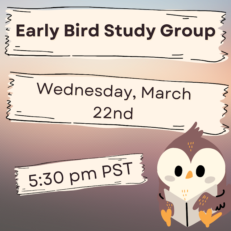 Virtual study group this Wednesday! Link in bio.