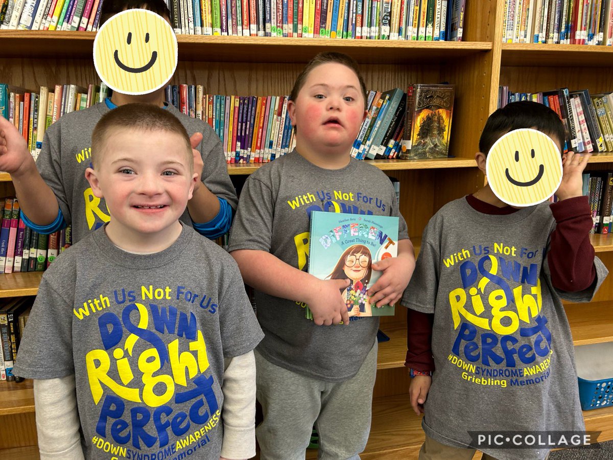 jstenard's tweet image. The media center had awesome helpers today teaching the classes about Down Syndrome! 💙💛 @HowellMemorial @kroberto627