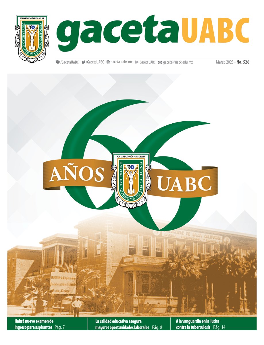 GacetaUABC's tweet photo. 🙌 Nos alegra compartir la voz de la comunidad universitaria a través de nuestras páginas y ser parte de la historia que se sigue escribiendo en la UABC. 
Nuevo número disponible aquí: 
https://t.co/auIaklurjP 

#UABC https://t.co/j2lHlMslJa