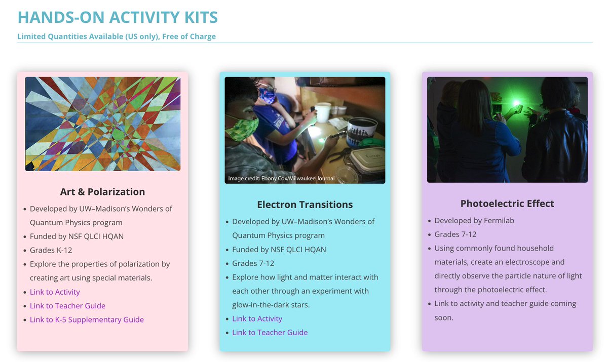 We are excited by the updated and new activities for QuanTime. This year we have a variety of free activity kits for K-12 classrooms. Learn more at  q12education.org/quantime. Registration is open now! #WorldQuantumDay