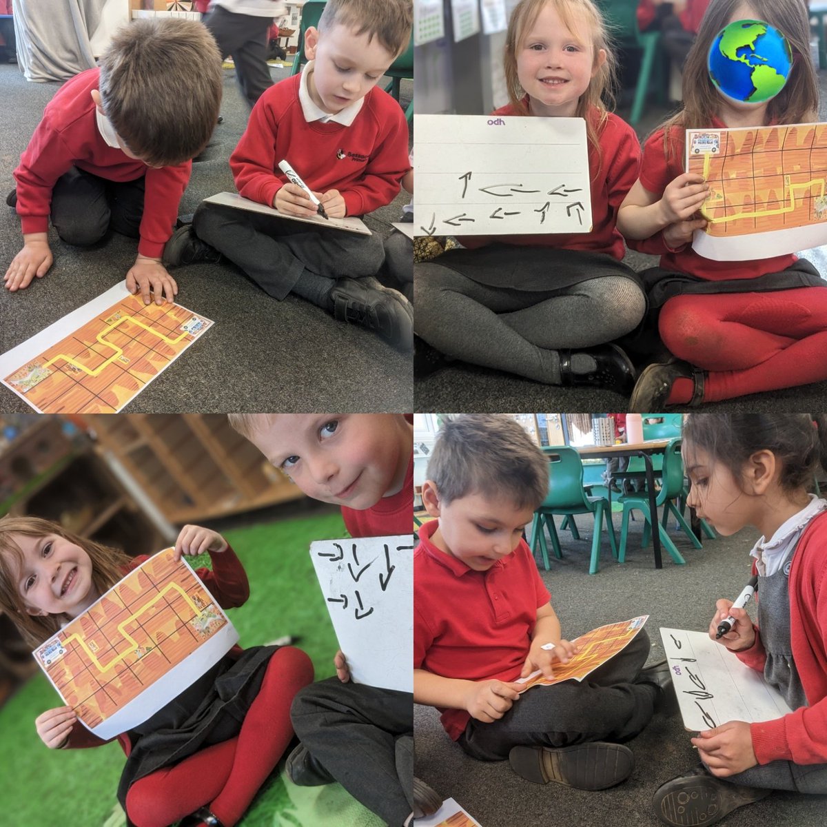 BPSReception1's tweet photo. Ask us what an algorithm is. . .we have been writing our own this afternoon, tomorrow we will see if they work 💻➡️⬇️⬆️ #BPScomputing https://t.co/HX7LvhF0ia