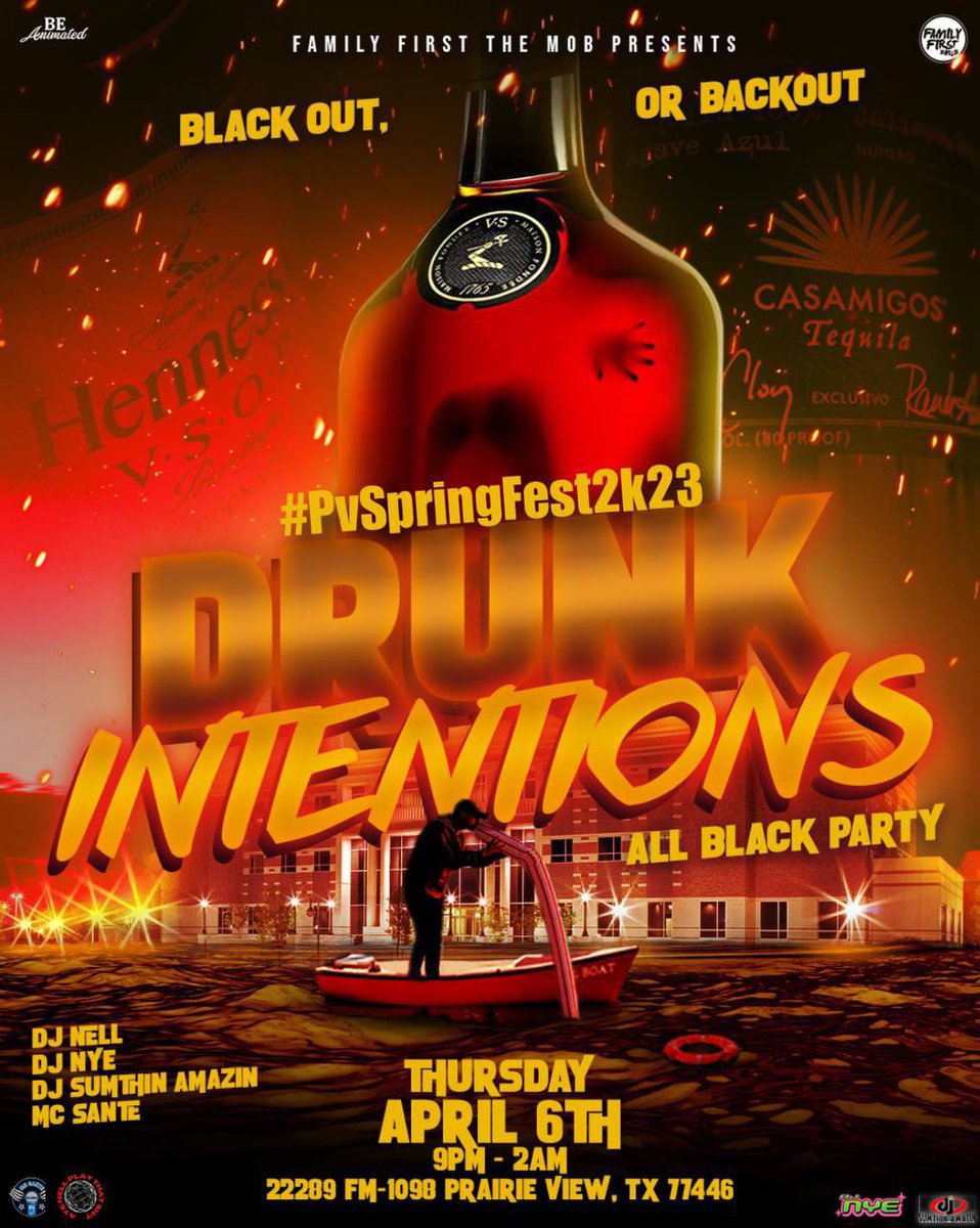 shaaaaaaniah's tweet photo. DRUNK INTENTIONS April 6th !! NO OTHER PARTY MATTERS BUT THIS ONE 🤭!! AN EXPERIENCE U WILL NOT FORGET !! #DrunkIntentions #FamilyFirstTheMob @SameOhh_G https://t.co/36dY7yIZJp
