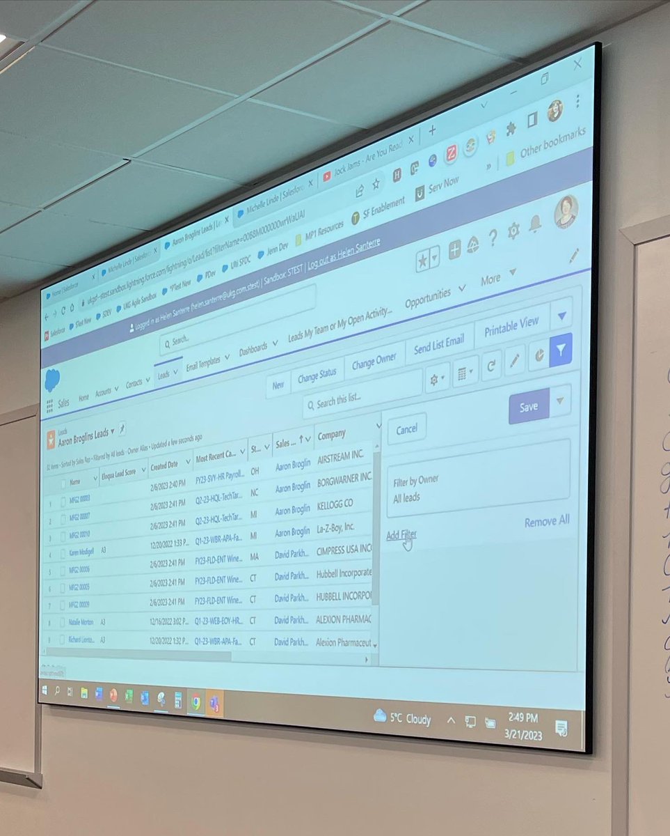 gabiebythesea's tweet photo. #salesforce class for our #businessdevelopment reps in full effect. Listen up ๐and pay attention the trainer is speaking ๐ฃ๏ธ Hands on training action. We have some awesome and sharp students. #enablement #TrainingTuesday #leads #sales #saasy #trainer https://t.co/T1MqJM1WFh
