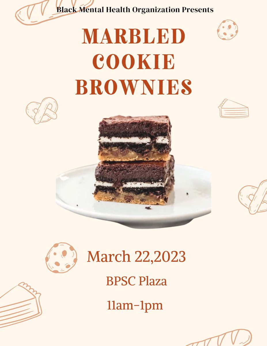 Tomorrow, BMHO will be selling marbled brownie cookies. Come stop by and support!!! 🤎🍪