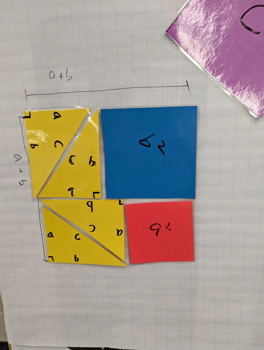 MrJLeeMath's tweet photo. Yesterday, a student asked for the proof of pythag theorem. Today, I prepared an exciting presentation with a visual proof. The results: the whole class applauding the lesson! https://t.co/rlpqN3Op7b