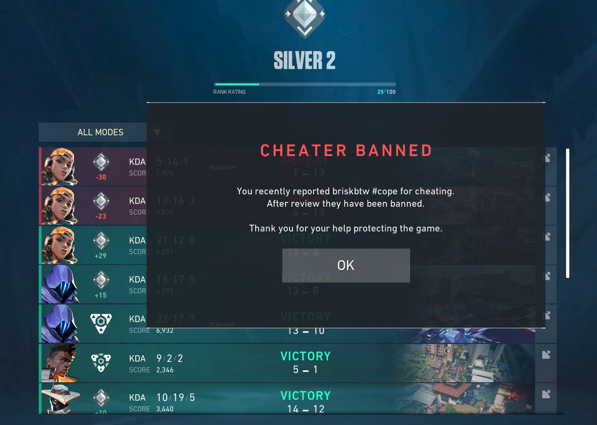 Yo <a href="/riotgames/">Riot Games</a> ... appreciate this, but it doesnt help that you still took 30 RR from me in a match where a guy went 49-2. Can we get some retroactive RR help when you confirm bans like this?