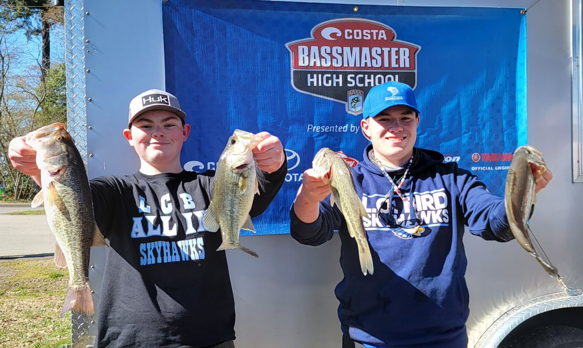 LCBFishing's tweet photo. Great Job L. C. Bird Bassmaster H. S. fishing team in Sunday's tournament! 2 teams placed high in weigh in of 50+ boats, Richard Langford &amp; Ethan Davis were 15th! Jordan Nicely &amp; Jacob Barker were 8th and are going to the STATE BASSMASTER CHAMPIONSHIP!
I am so proud of our team! https://t.co/M9g9G4tgDt