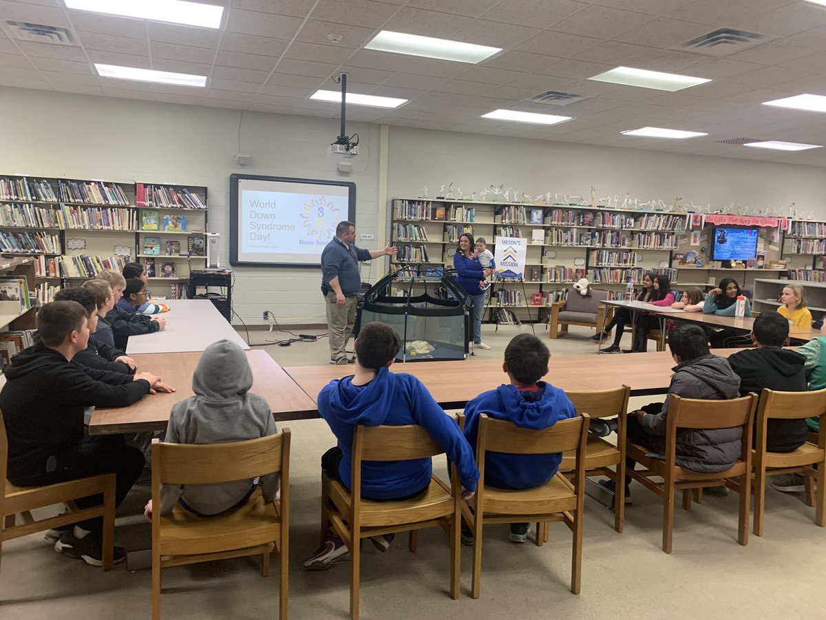 Thank you Mason’s Mission for visiting some of our team classes today to educate us on Down Syndrome - there is nothing down about it!!  3💛21 <a href="/IroqMS/">IroquoisMS</a>