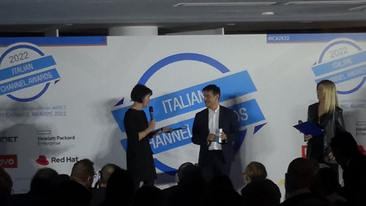 channelcity's tweet photo. #ICA2K22 Premio giuria di qualità a @RedHatItaly e Premi della redazione a @ComputerGross e @IBMItalia https://t.co/Q7VgHVxSvS