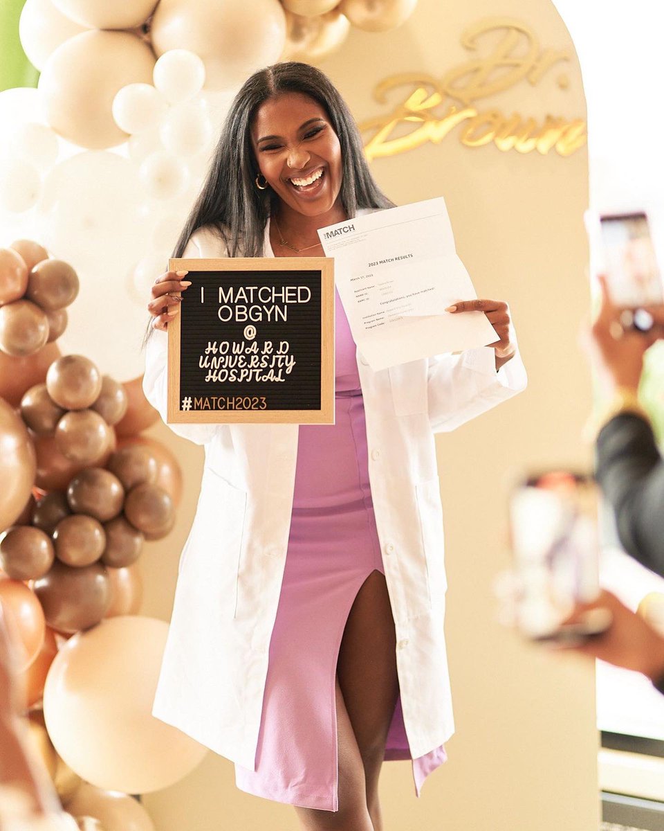 I’m so happy that I’ll be staying in DC and at Howard, my home, to train as an #ObGyn. Excited to build upon the work I’ve done here so far in the Maternal Health space. Let’s get to work! #Match2023 #ObGynMatch #SNMA