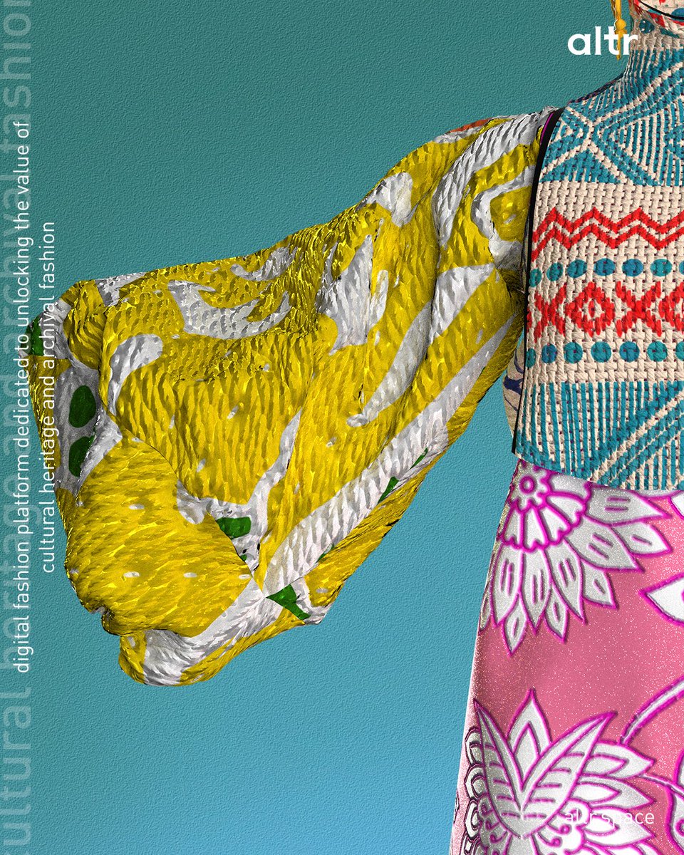 altr_____'s tweet image. 🧵Experience the beauty of digital savoir-faire in every detail of this Indian crafted textile dress, from the embroidery to the weavings. Savour-faire’s digital makeover by altr x @simranoswal. 

📢Explore more at #MVFW23 at @decentraland from 28-31 Mar.