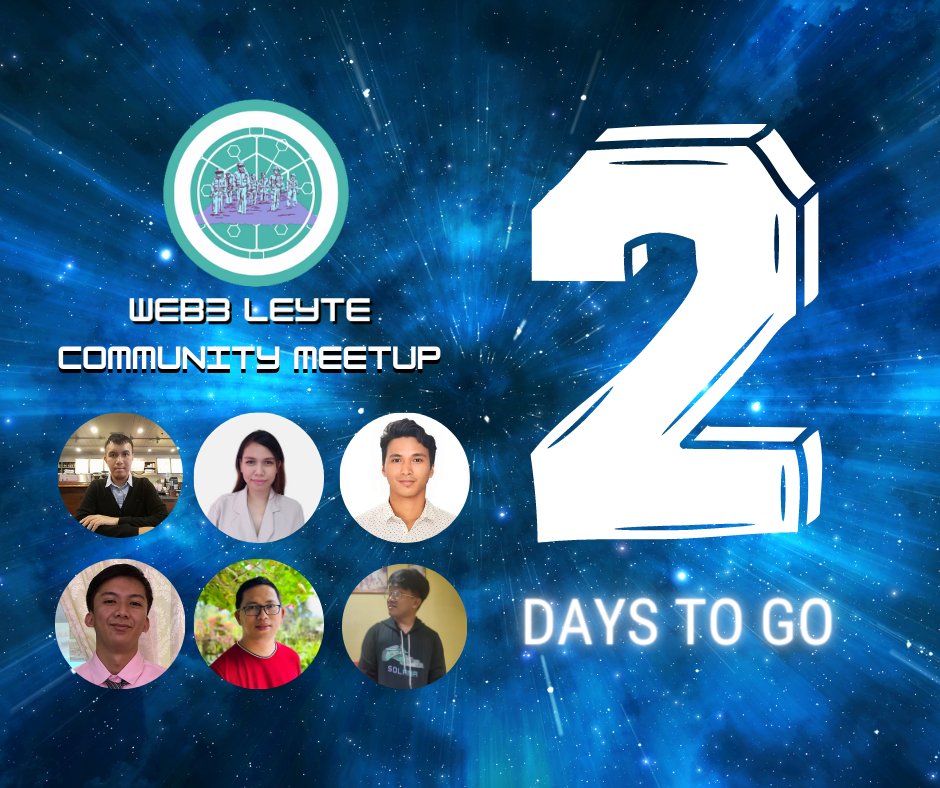 2 days to go before the much-awaited Web3 Leyte community meetup! 

Date &amp; time: 3/24/23 4 to 8 PM PHT
Venue: Alt Space Coworking Hub, Ormoc City

RSVP link here ➡️ eventbrite.com/e/web3-leyte-c…

@iamraine_ @abc_aivuxe <a href="/alvinTIOx/">Alvin Abalos</a> <a href="/StakingPh/">Crypto Staking Conference 2023 PH</a> <a href="/_paytaca_/">Paytaca</a> <a href="/RaijinshuGuild/">Raijinshū Guild</a> <a href="/web3phl/">Web3 Philippines® Developers 🇵🇭</a>