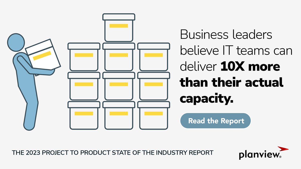 BethAWeeks's tweet photo. Think you’re aligned with your team on their capacity? Survey results reveal that business leaders believe IT teams can deliver 10X more than their actual capacity. https://t.co/kXQ9PYCO27 https://t.co/rIXor0TpPk