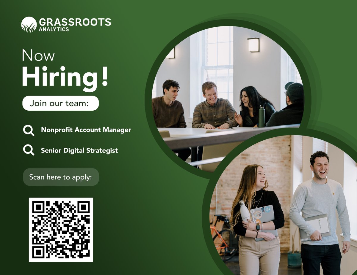 Grassroots Analytics is hiring! Apply using the QR code below: