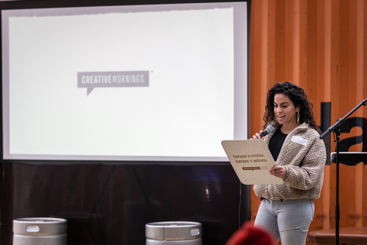 CM_Austin's tweet image. Thanks Zeina @searockcoaching for reading the #CreativeMornings manifesto at our Feb event #CMATX #CMtouch