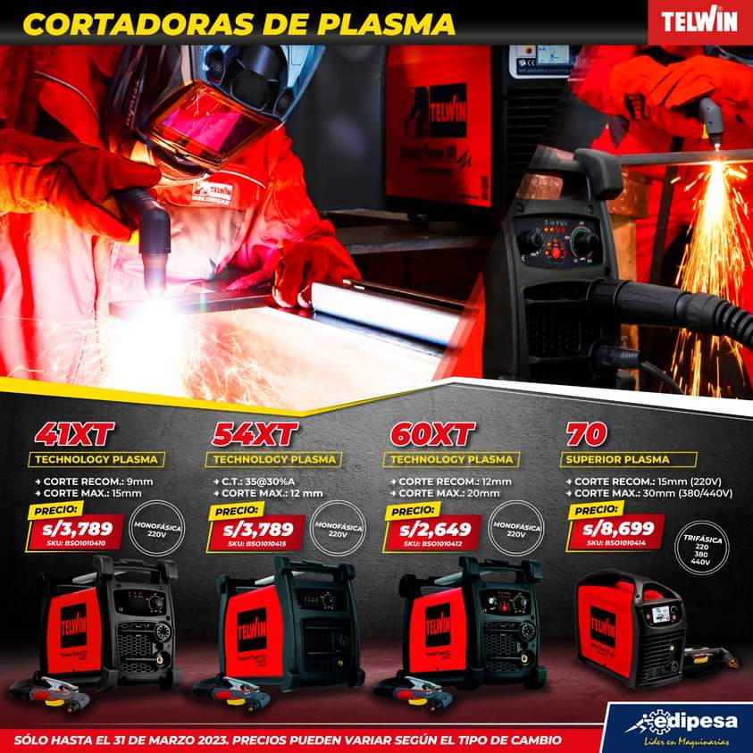 edipesaperu's tweet photo. 👷‍♂️¡¡CORTADORAS DE PLASMA #TELWIN !!👨‍🔧
Telwin trae sus nuevos modelos de cortadoras de plasma.
Máquinas fabricadas bajo certificación europea CE y EAC. Monofásicas y trifásicas
✅ Escríbenos al Whatsapp: 981 941 710 /  981410222
✅ Envíanos un correo: ventas@edipesa.com.pe https://t.co/CqIEM02KKE
