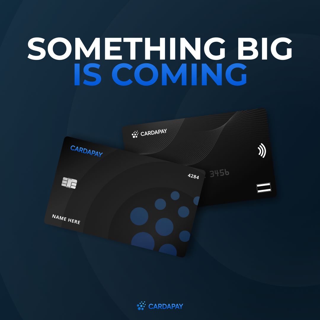 CardaPay's tweet photo. Something big is coming.
Be part of it.

Engage.

#CardanoCommunity #CNFTCommunity https://t.co/j7DbDT5AKA