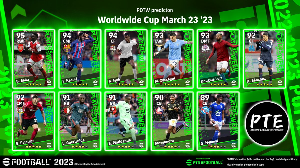predict_RODE's tweet image. Predict POTW 🔥

March 23 &apos;23

#eFootball2023 #eFootball #POTW