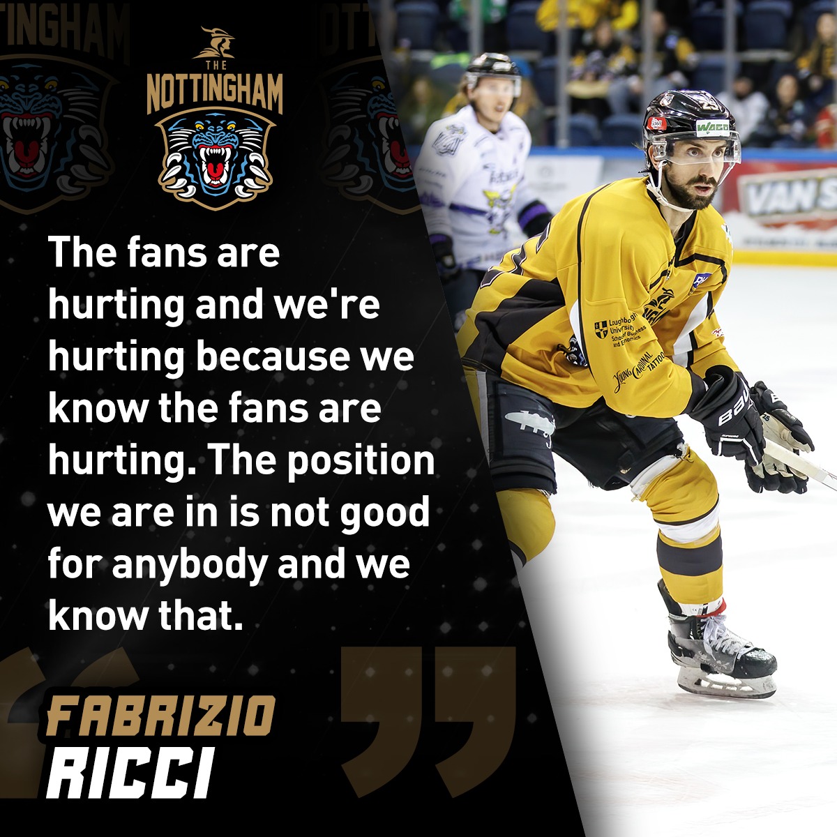 📺 PANTHERS RADIO 📺

🏒 Fabrizio Ricci spoke with Panthers Radio - in association with Xynomix - after training today to give a very honest interview about the position the club are in this season.

📻 Listen here 👉 bit.ly/3yVQg0H