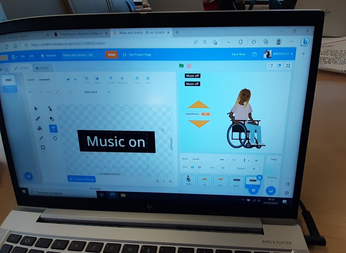 e_tsurtsumia's tweet photo. Great example of making #scratch coding project more accessible, with sound on/off and background colour adjustment options added on 🤗 Well done all 👏 Keep coding and think smart! 💡#LogInToLearn #CodeHere #KilsythLib @LibrariesNL https://t.co/MnKGFaR5ja
