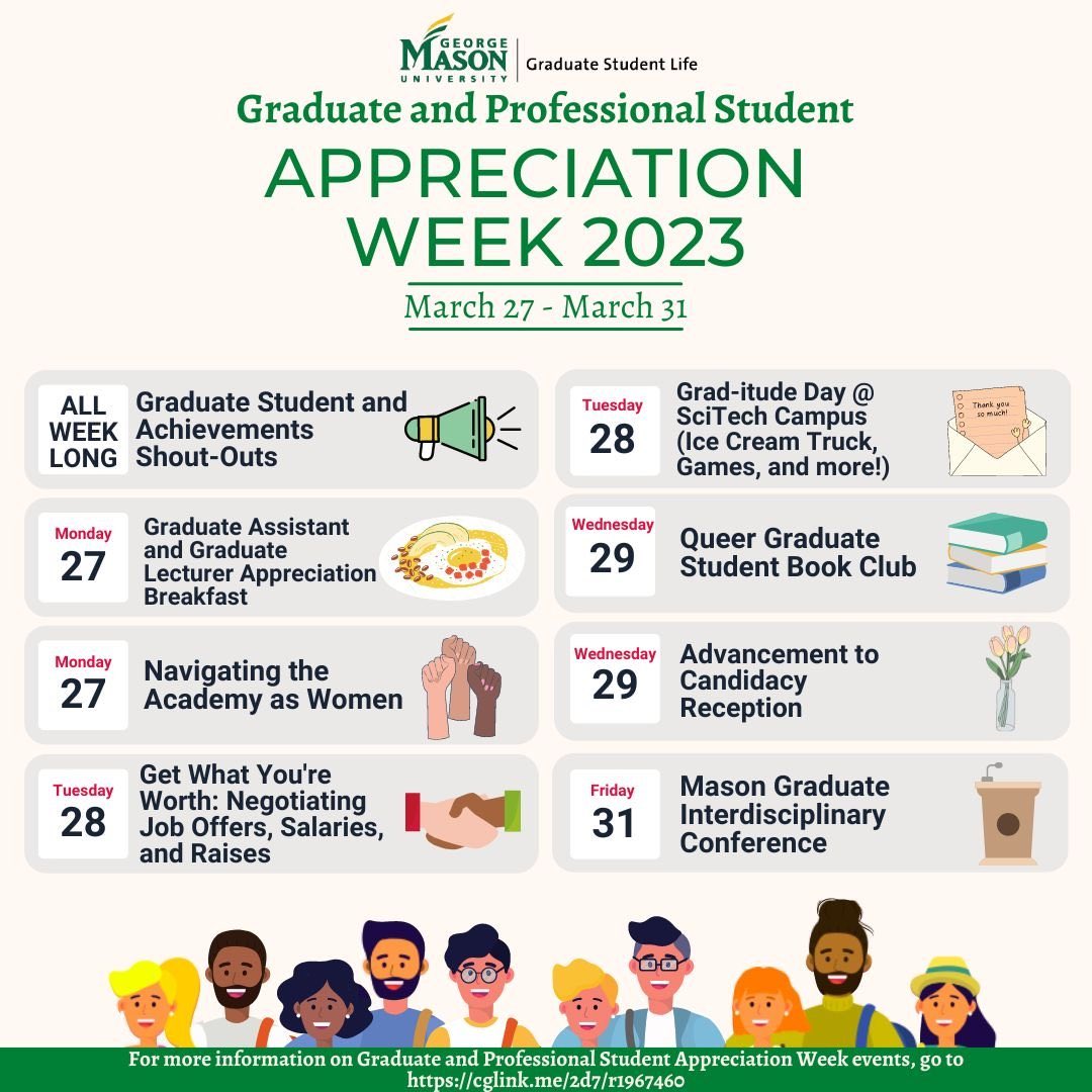 MasonHousing's tweet photo. Grad Appreciation Week is on March 27 - 31
Calling all Grad Assistants! Register here
🔗
https://t.co/gDrAUe48kU
@masonpatriots @gmu_pac @masonnsfp @masonadmissions @masongradlife @masonulife #masonhousing #masonnation #georgemason #gmu #masonulife #MasonGradAppreciation https://t.co/ShGtdJZgkD