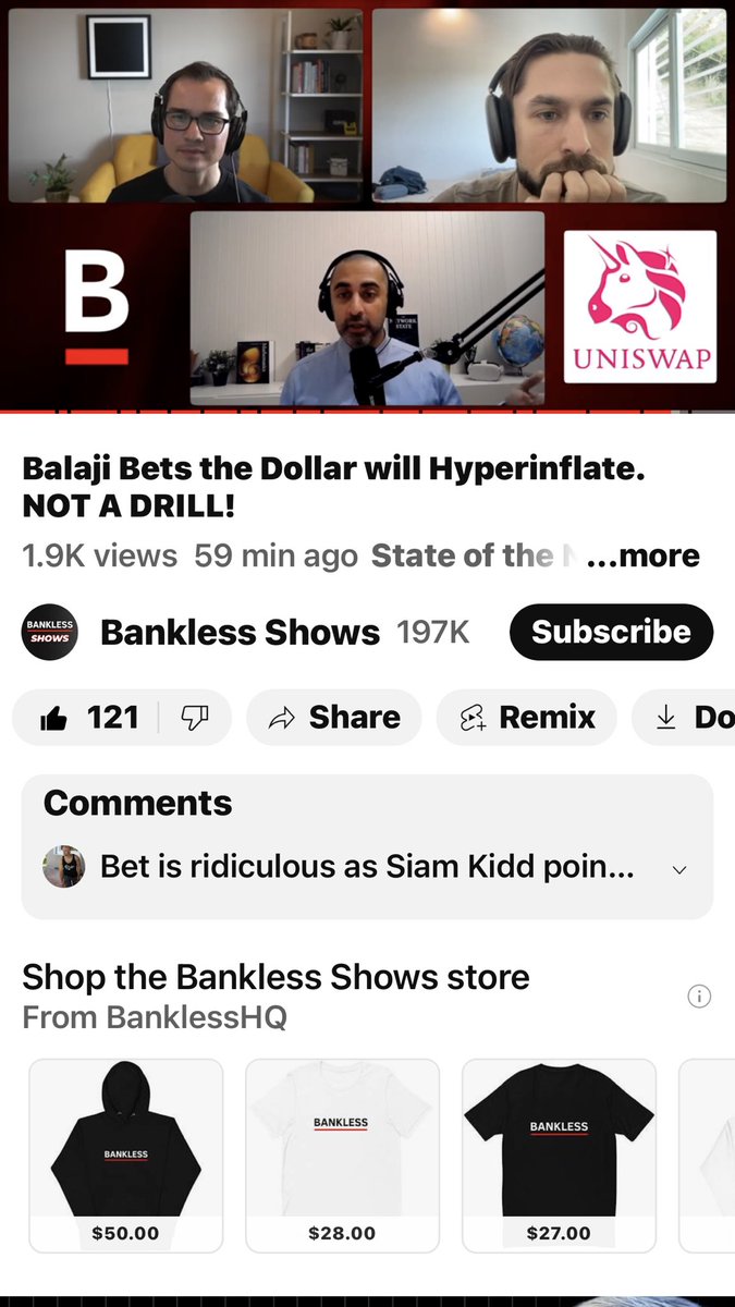 Balaji Bets the Dollar will Hyperinflate. NOT A DRILL! youtu.be/pP_HHE0kFhA via <a href="/YouTube/">YouTube</a>.