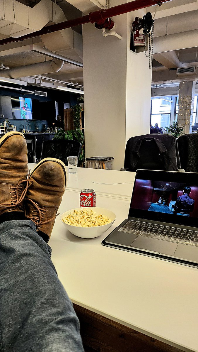 wildactual's tweet photo. Startup life isn't always fun and games. It's also movies and popcorn. https://t.co/0di67OoyI1