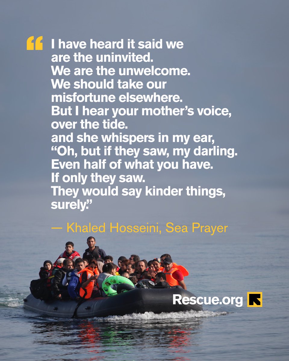 Powerful words by writer, former physician—and refugee—Khaled Hosseini this #WorldPoetryDay. At the IRC, we’ll never stop working to make #RefugeesWelcome—everywhere. RT if you agree!