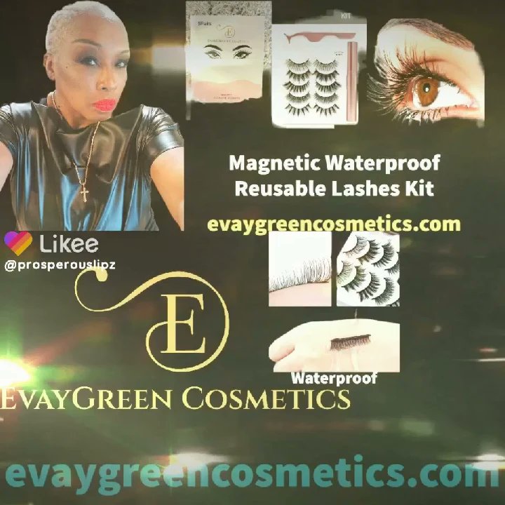 Magnetic Waterproof Reusable Lashes Kit with Liner
#evaygreencosmetics #magneticlashes  #Likee
 #LIKEEapp l.likee.video/v/qFn63w
