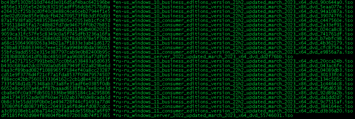 wzorINFO's tweet photo. @WZorNET Windows 11/10 #UpdatedMarch2023
ENGLISH|RUSSIAN ISO's #SHA1 https://t.co/LcS4xtROSr